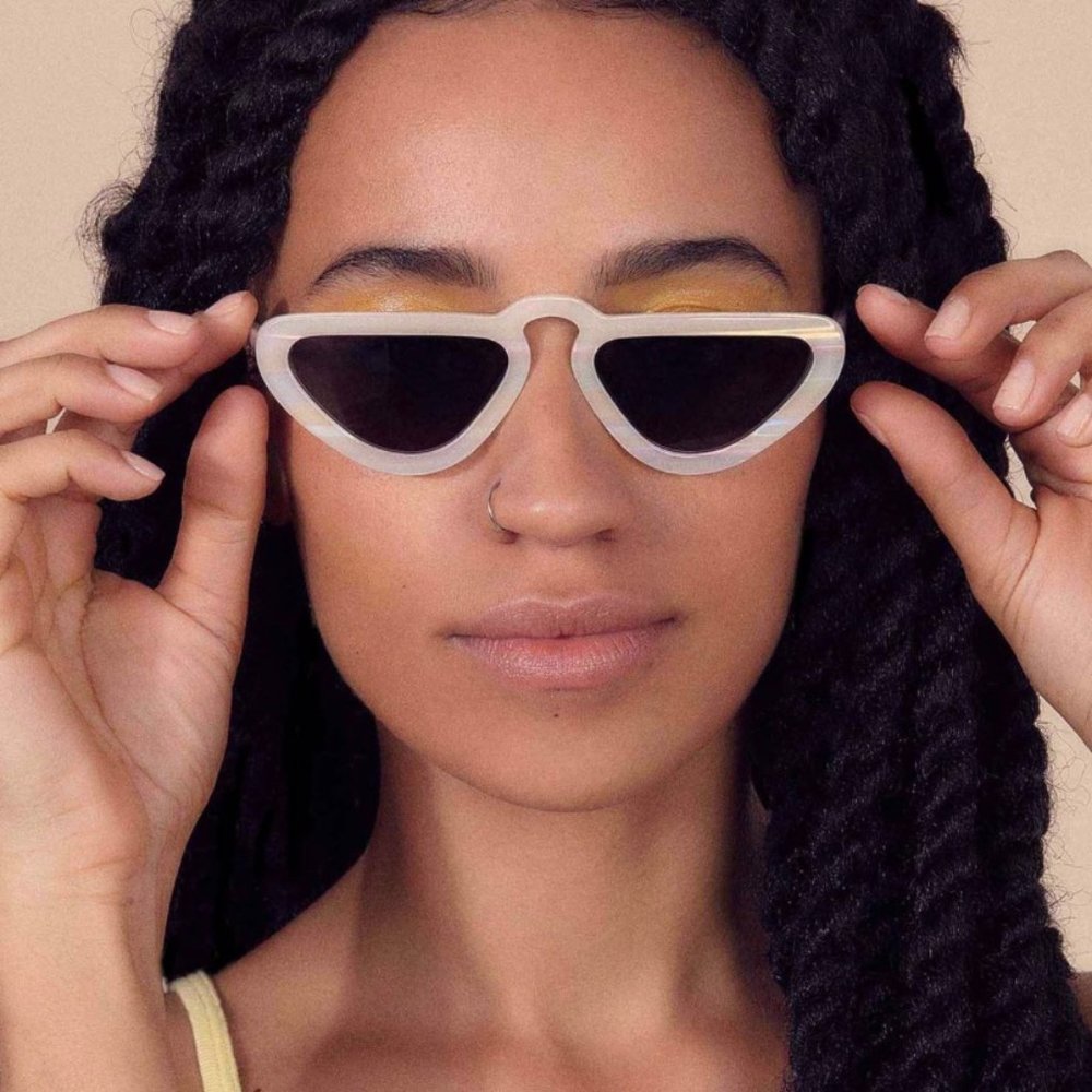 Man Repeller Unibrow Sunglasses  - Pearl